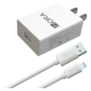 Combo Cargador IP 2.0A de 1Hora - Cubo + Cable (Lightning)